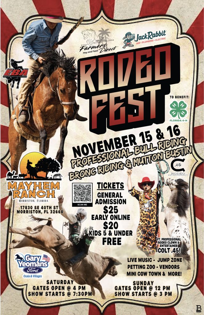 Mayhem ranch rodeo fest: bulls, broncs & mutton bustin! | rodeo fest 11 x 17 in 7 x 11 in 11 x 17 in | mayhem ranch